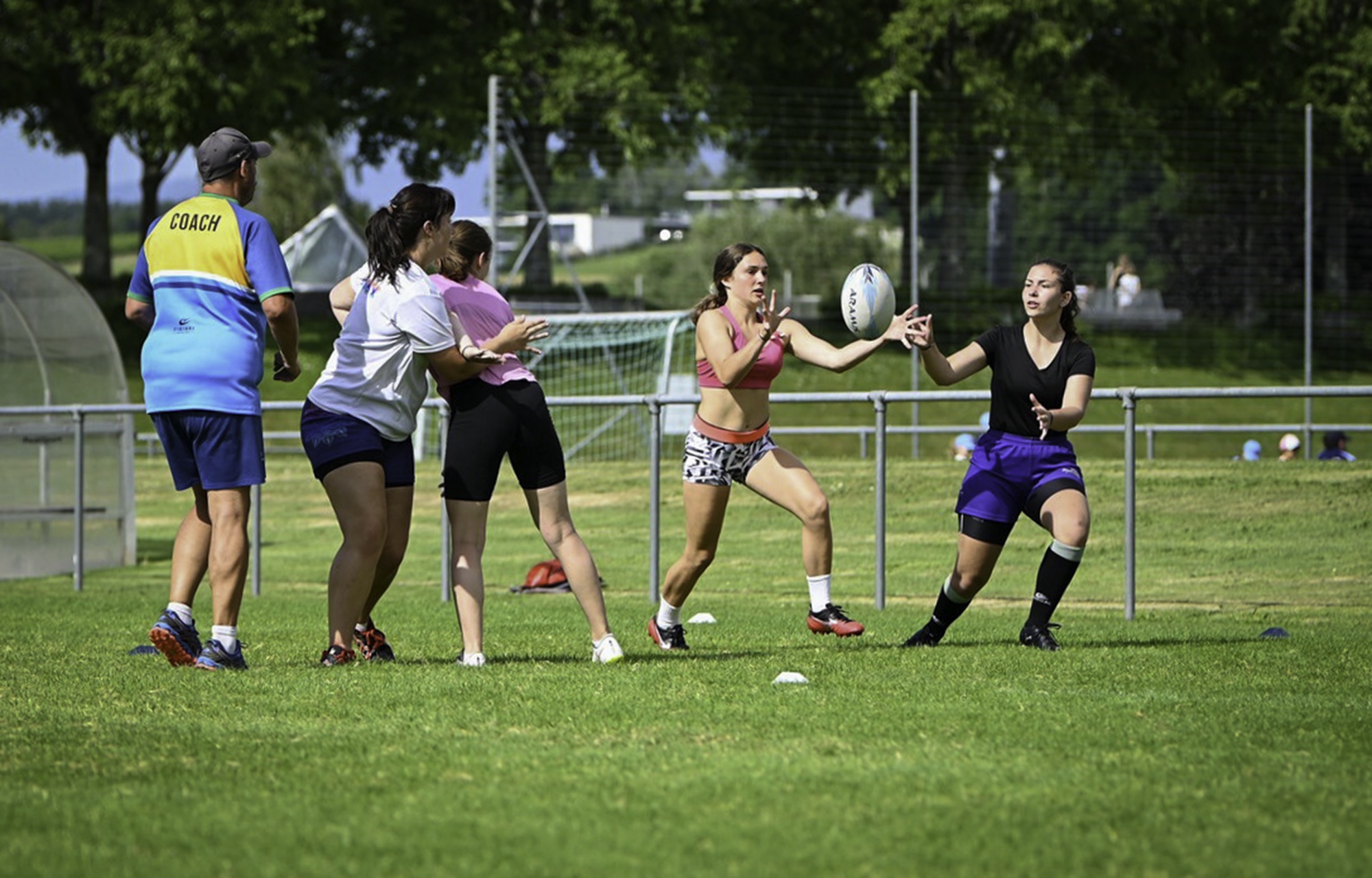 Mixed touch rugby in Nyon